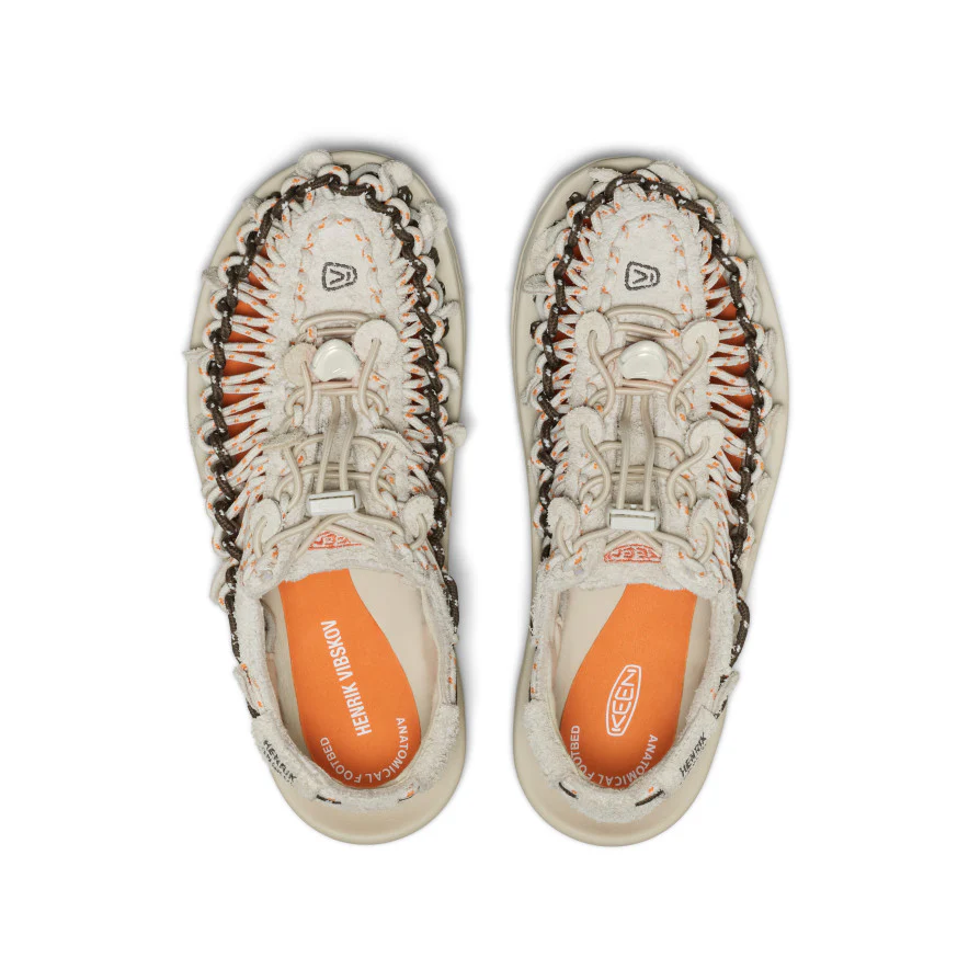 All Gender UNEEK Leather Henrik Vibskov Sneaker | Tangerine Cream - Image 4