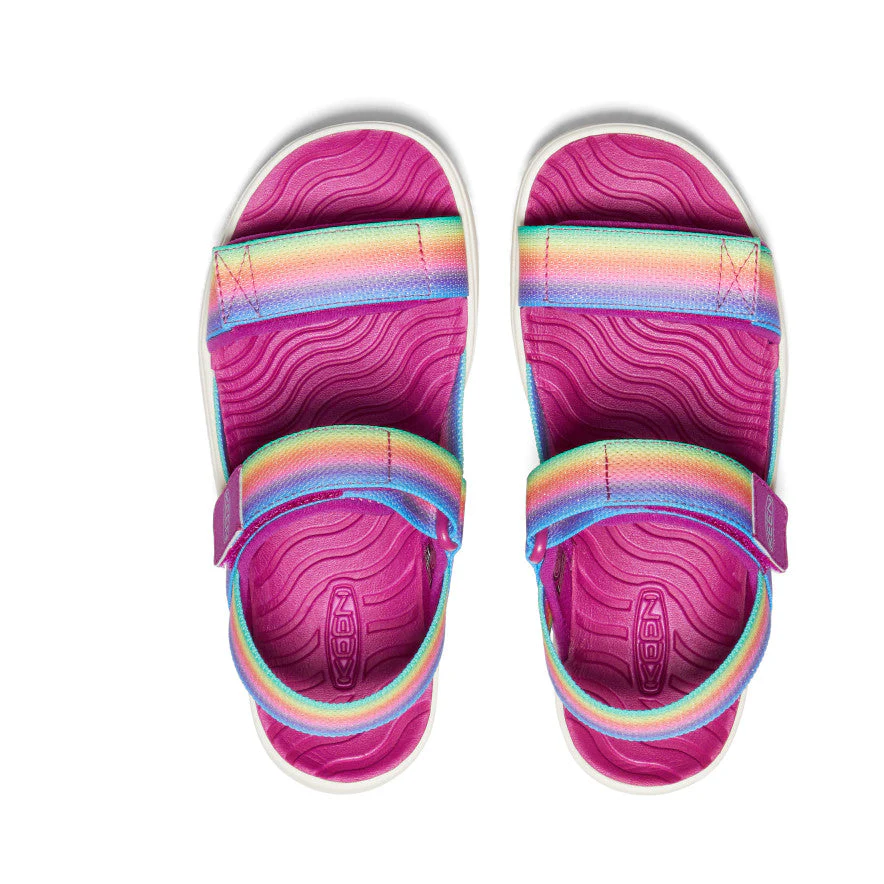 Big Kids' Elle Backstrap | Rainbow/Festival Fuchsia - Image 4