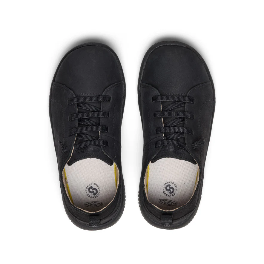 Big Kids' KNX Leather Sneaker  |  Triple Black - Image 4