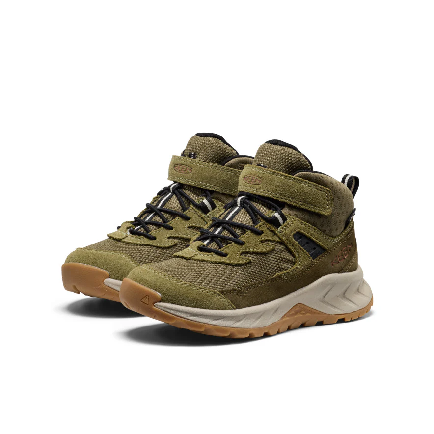 Little Kids' Hightrail Waterproof Hiking Boot  |  Dark Olive/Martini Olive - Image 3