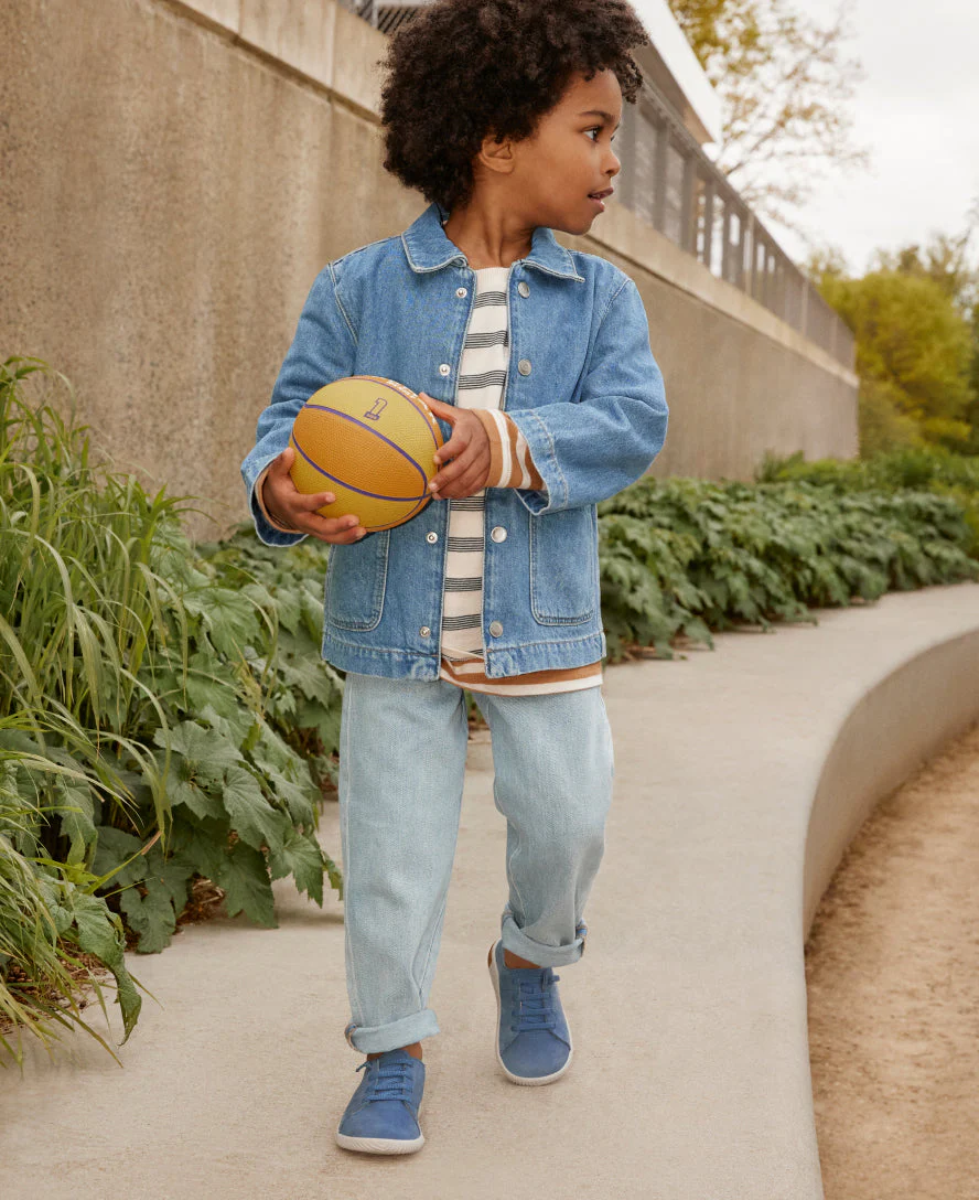 Little Kids' KNX Leather Sneaker | Coronet Blue/Vapor - Image 8