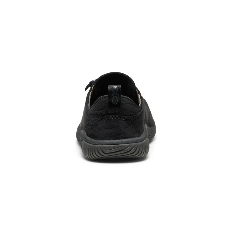 Little Kids' KNX Leather Sneaker  |  Triple Black - Image 5