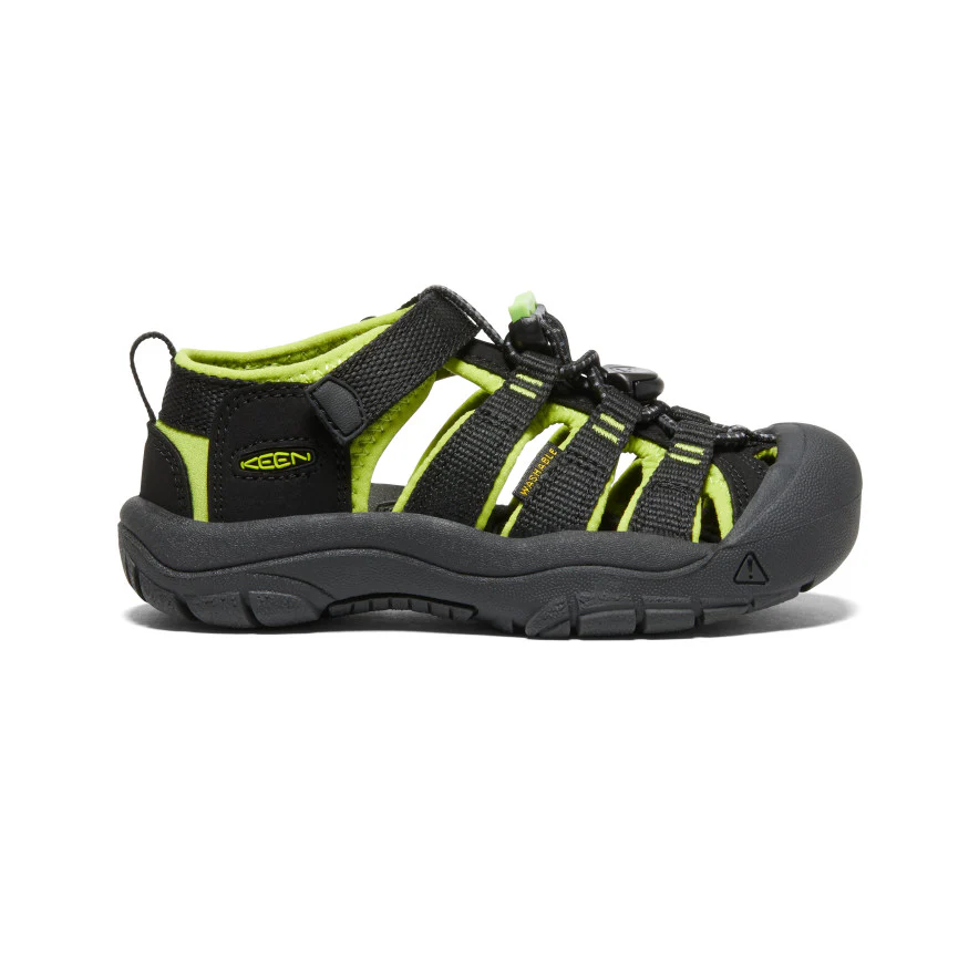 Little Kids' Newport H2 | Black/Lime Green - Image 6