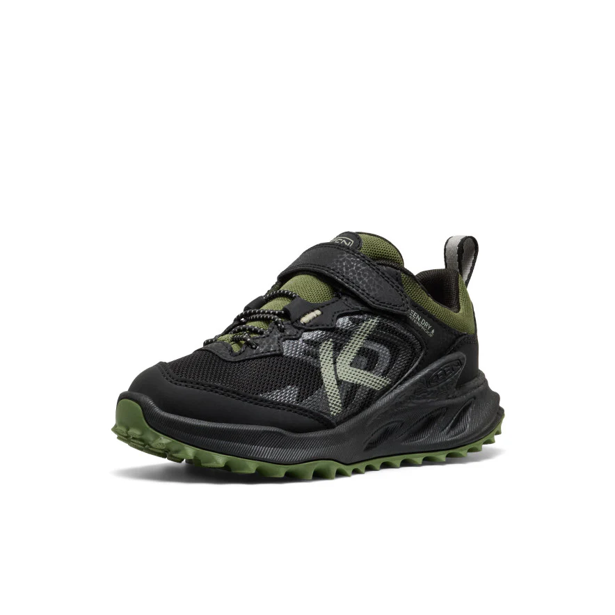 Little Kids' Zionic Waterproof Shoe  |  Black/Bronze Green - Image 3