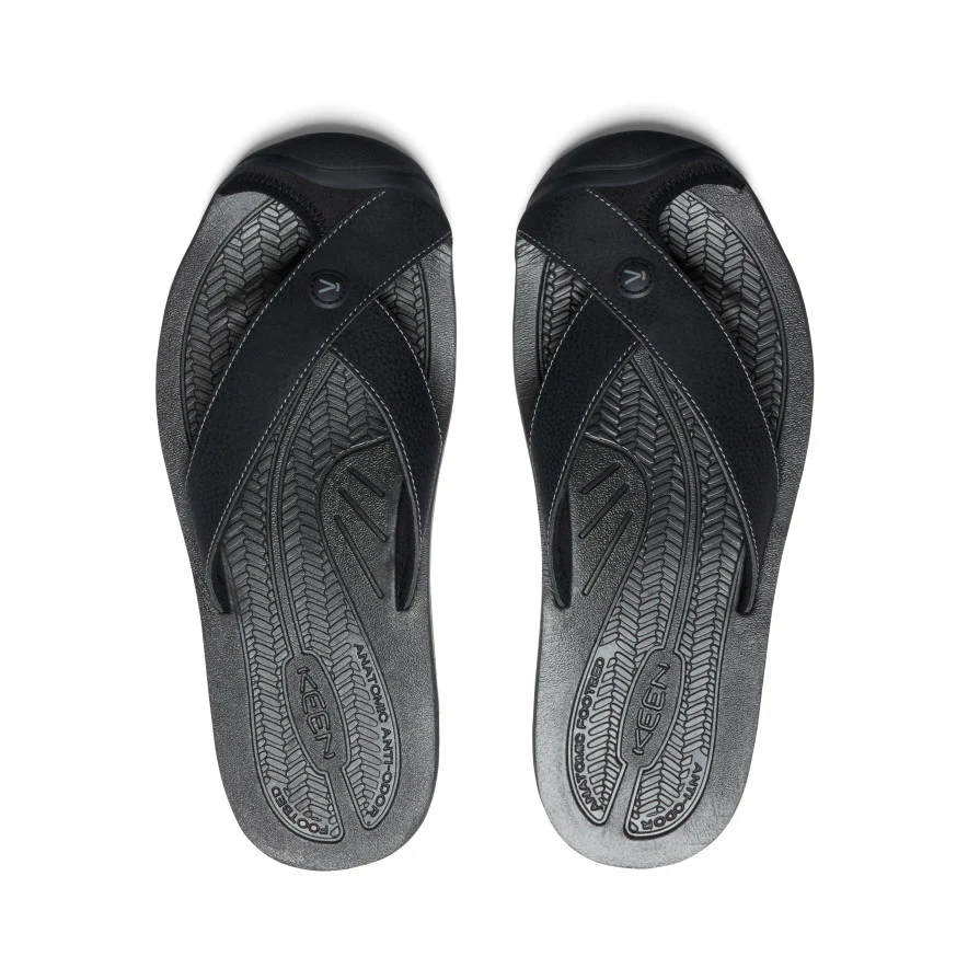 Men's Barbados Flip-Flop | Black/Steel Grey - Image 4