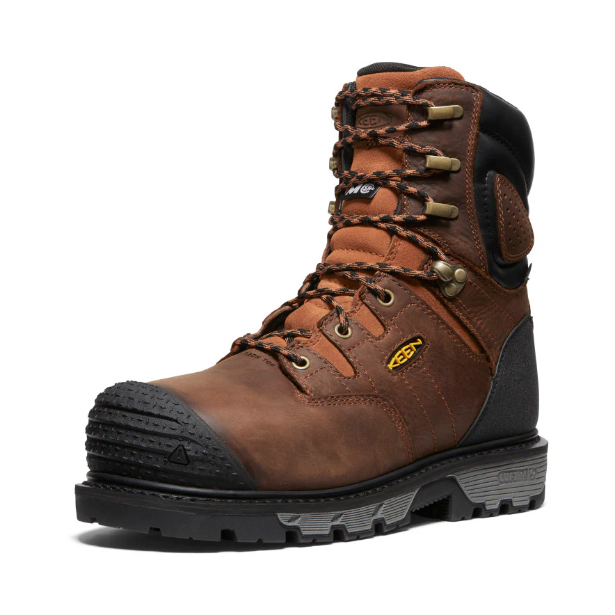 Men's CSA Camden 8" Waterproof Boot INT MET (Carbon Toe) | Leather Brown/Black - Image 3