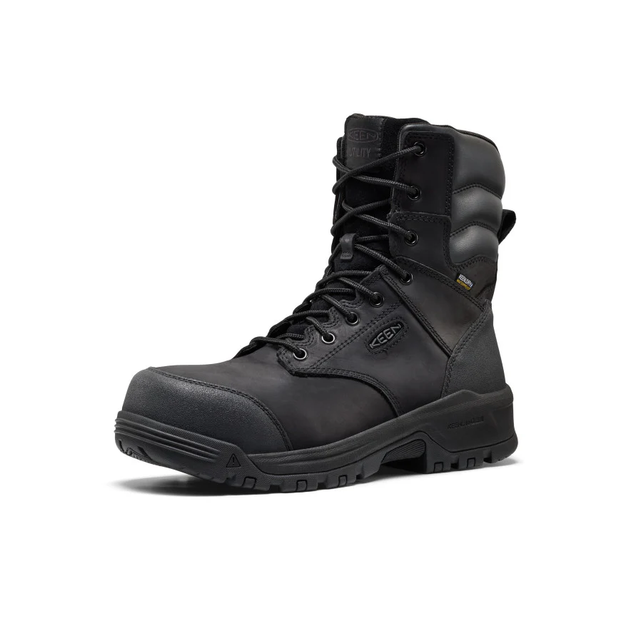 Men's CSA Evanston+ 8" Waterproof Boot (Carbon Toe)  |  Black/Black - Image 3