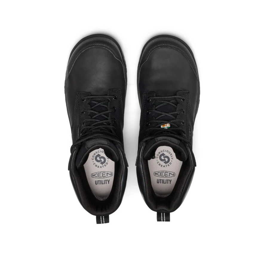 Men's CSA Evanston+ 8" Waterproof Boot (Carbon Toe)  |  Black/Black - Image 4