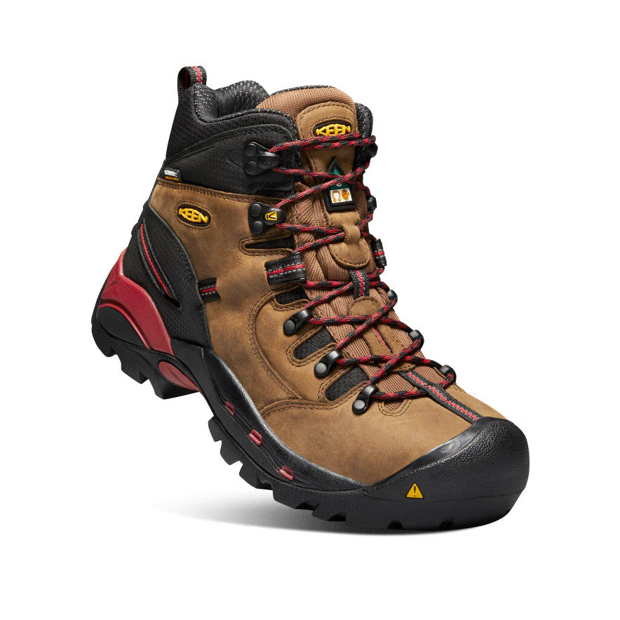 Men's CSA Hamilton Waterproof Boot (Carbon Toe)  |  Bison/Jester Red - Image 3