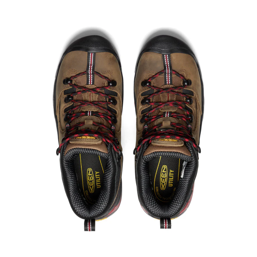 Men's CSA Hamilton Waterproof Boot (Carbon Toe)  |  Bison/Jester Red - Image 4
