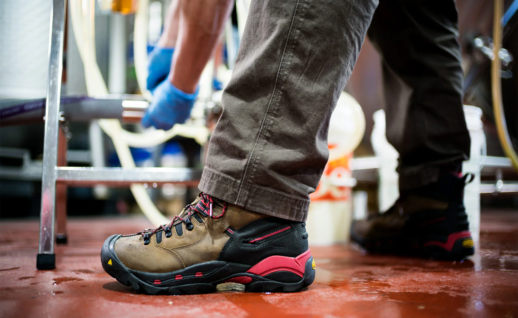 Men's CSA Hamilton Waterproof Boot (Carbon Toe)  |  Bison/Jester Red - Image 5