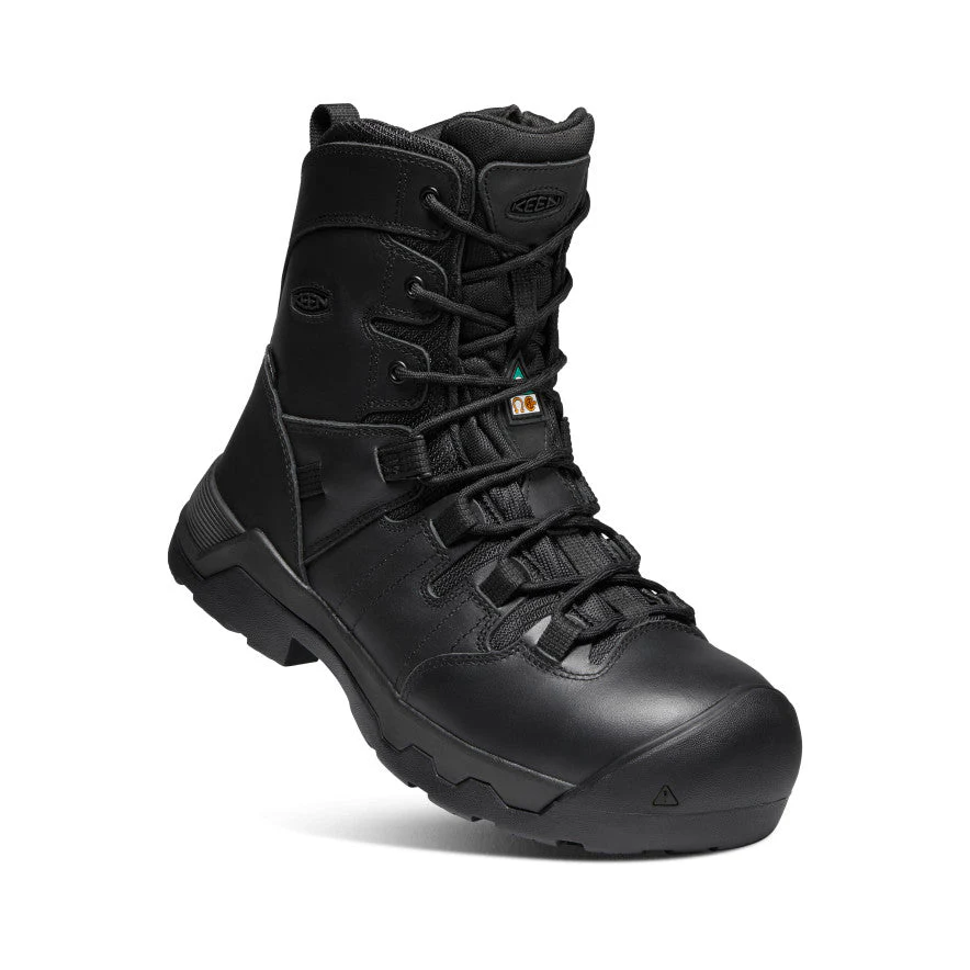 Men's CSA Oshawa+ 8" Side Zip Waterproof Boot (Carbon Toe) | Black/Black - Image 3