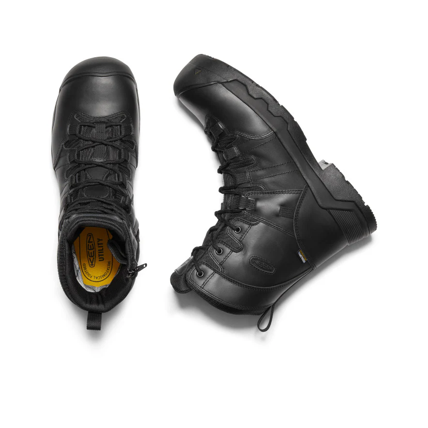 Men's CSA Oshawa+ 8" Side Zip Waterproof Boot (Carbon Toe) | Black/Black - Image 5