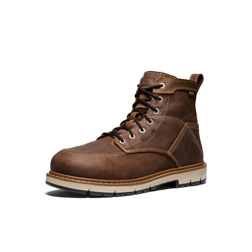 Men's CSA San Jose 6" Waterproof 90° Heel Boot (Aluminum Toe) | Bison/Black - Image 3
