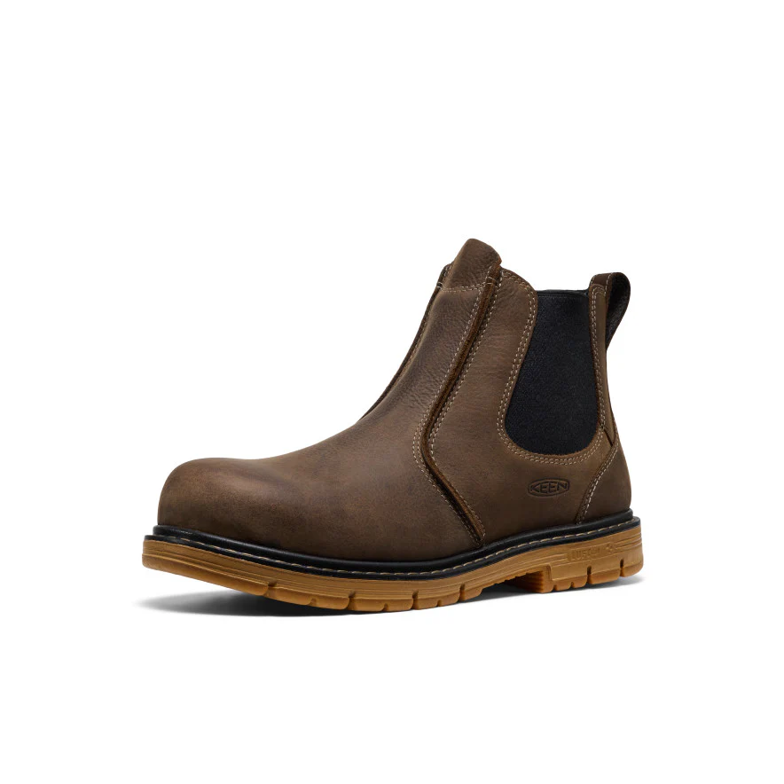 Men's CSA San Jose Chelsea 90° Heel Boot (Carbon-Fiber Toe) | Cascade Brown/Gum - Image 3