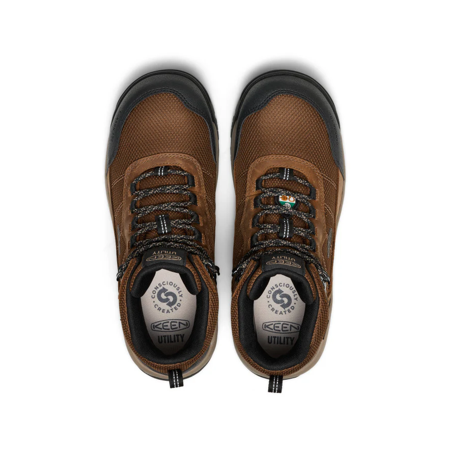 Men's CSA Skokie Waterproof Work Boot (Carbon Toe)  |  Dark Earth/Black - Image 4