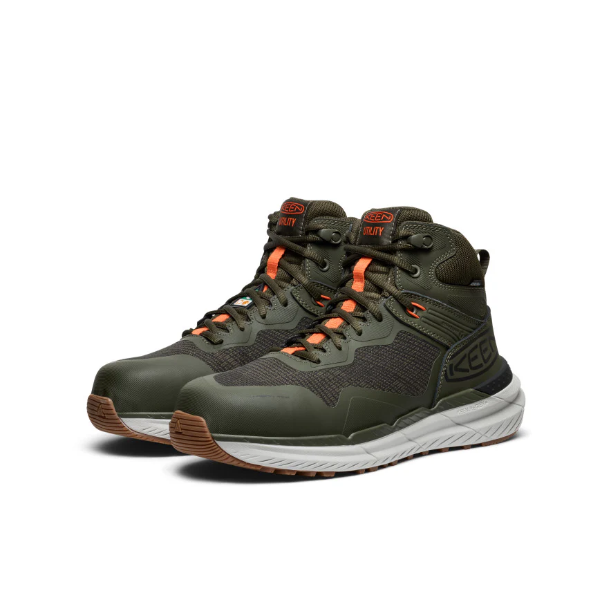 Men's CSA Synchro Waterproof Work Boot (Carbon Toe) | Forest Night/Gum - Image 2