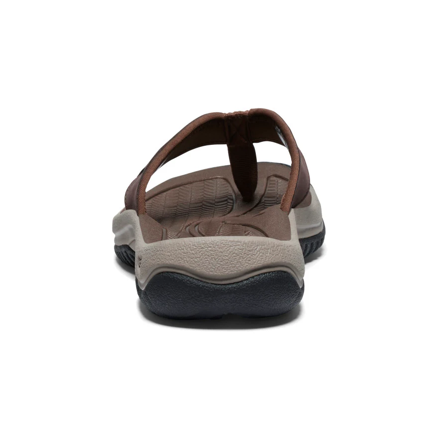 Men's Kona Leather Flip-Flop  |  Java/Dark Earth - Image 5