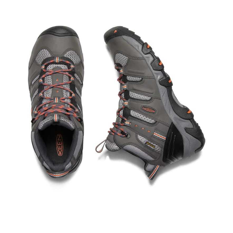 Men's Koven Waterproof Hiking Boot  |  Magnet/Fired Brick - Image 4
