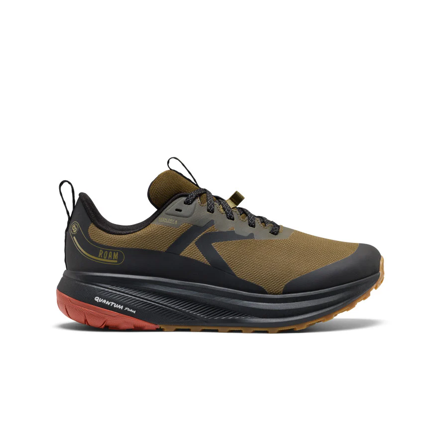 Men's Roam Waterproof Trail Running Shoe  |  Dark Olive/Burnt Brick