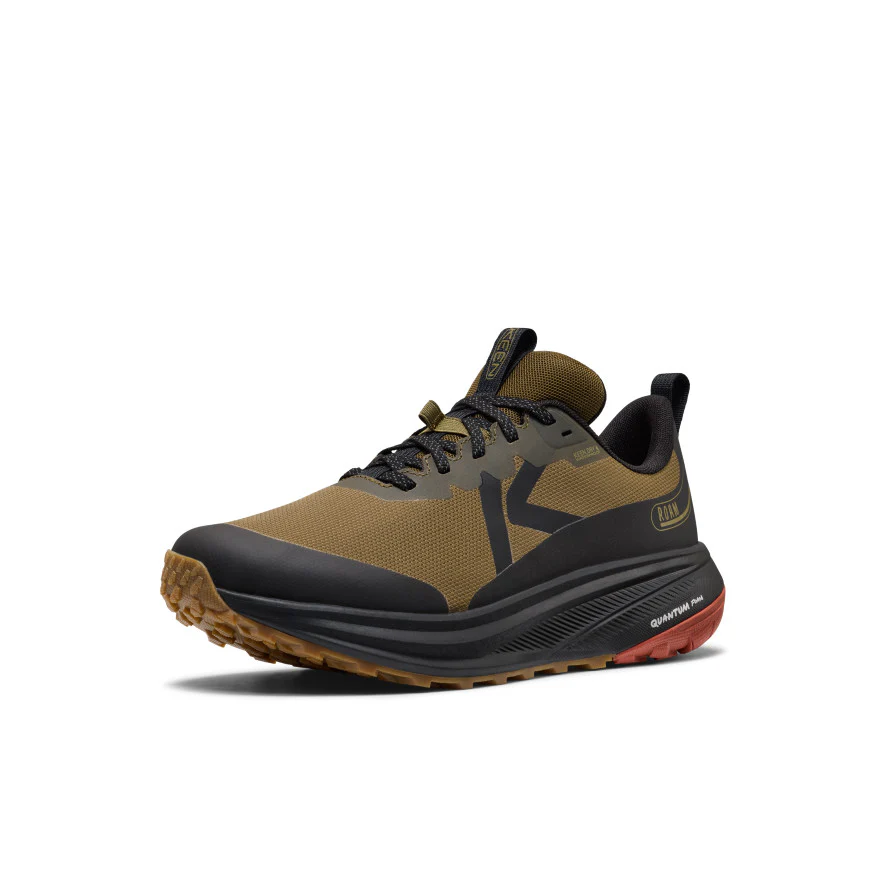 Men's Roam Waterproof Trail Running Shoe  |  Dark Olive/Burnt Brick - Image 3