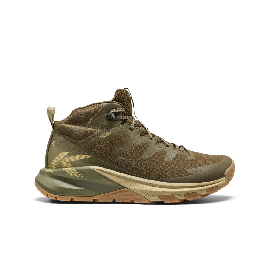 Men's Targhee Apex Wide Waterproof Hiking Boot  |  Dark Olive/Khaki - Image 7