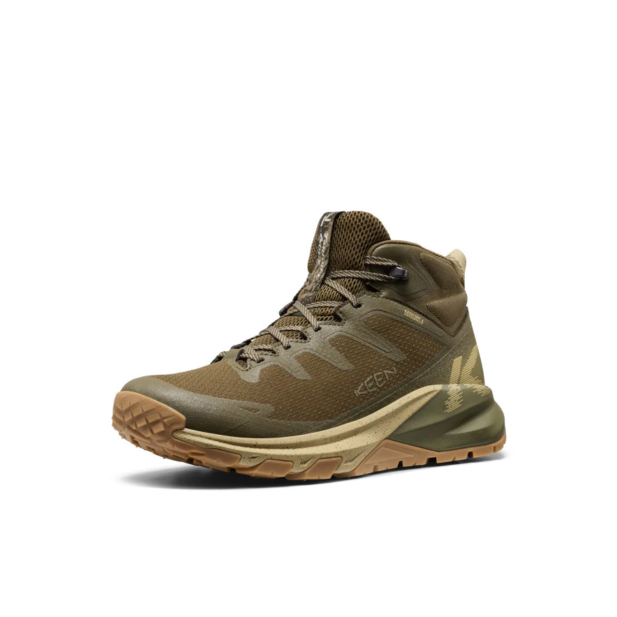 Men's Targhee Apex Wide Waterproof Hiking Boot  |  Dark Olive/Khaki - Image 8