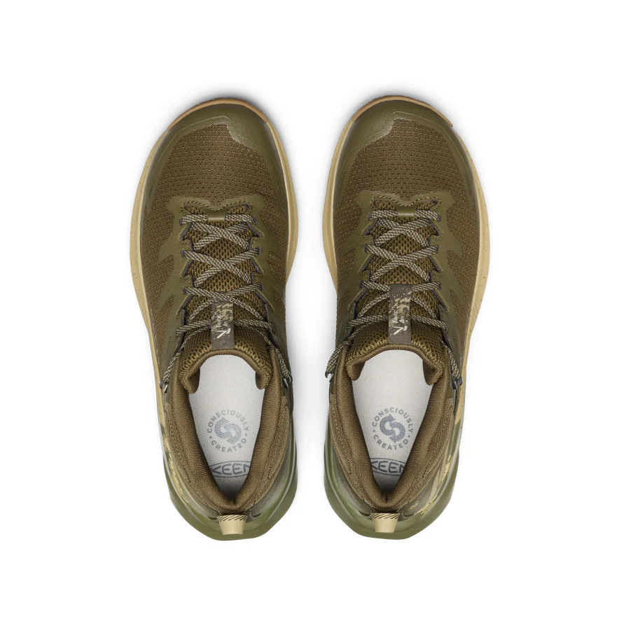 Men's Targhee Apex Wide Waterproof Hiking Boot  |  Dark Olive/Khaki - Image 9