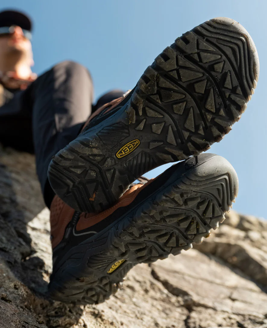 Men's Targhee IV Wide Waterproof Hiking Boot  |  Bison/Black - Image 9