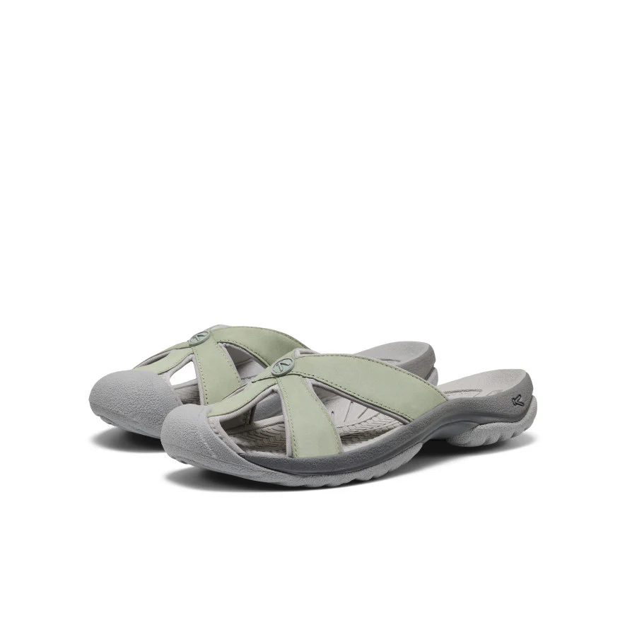 Women's Bali Leather Slide Sandal  |  Lily Pad/Steel Grey - Image 2