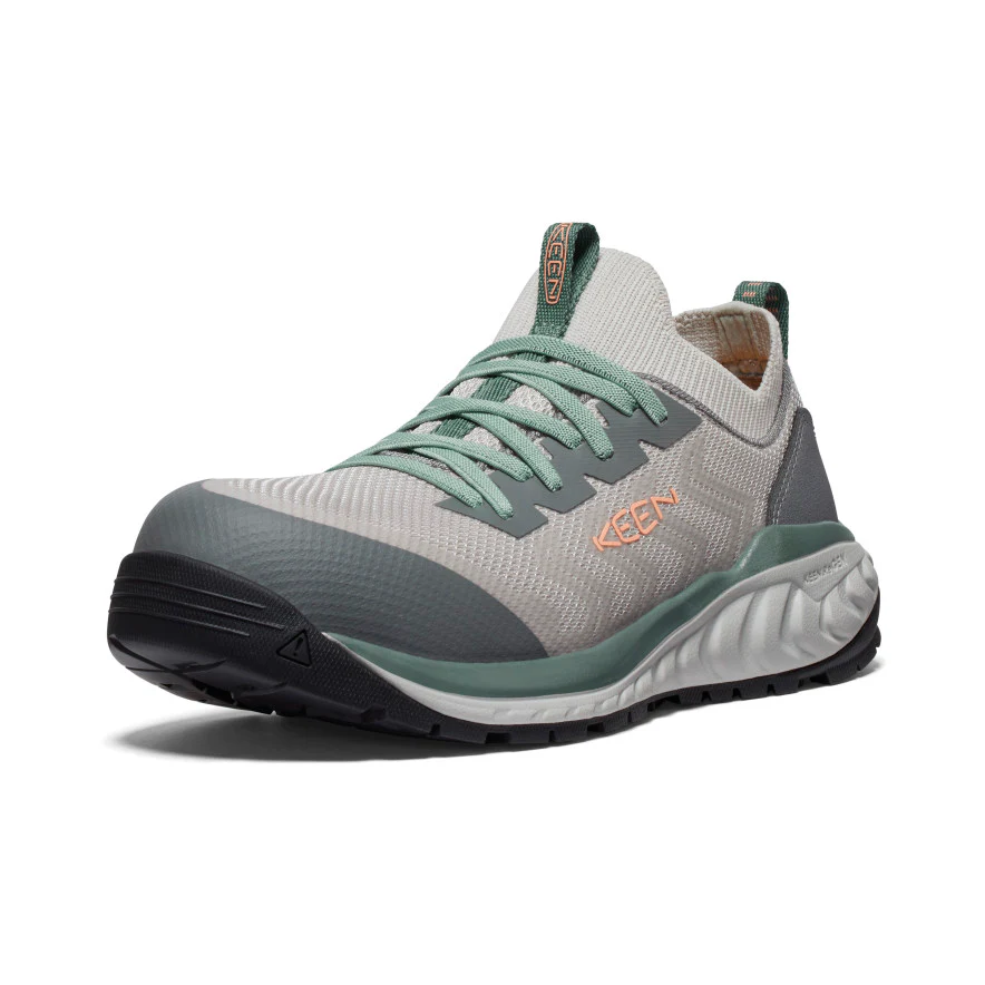 Women's CSA Arvada Shift Work Sneaker (Carbon Toe)  |  Steel Grey/Granite Green - Image 3