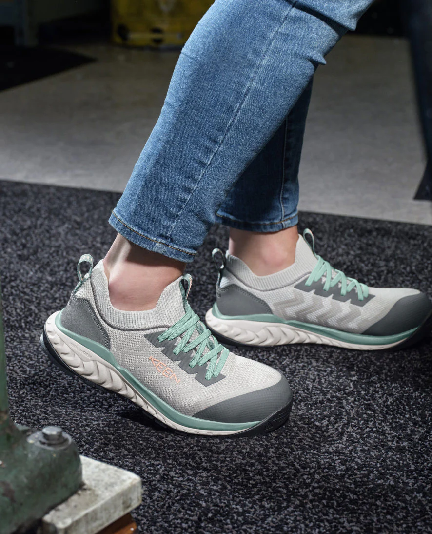 Women's CSA Arvada Shift Work Sneaker (Carbon Toe)  |  Steel Grey/Granite Green - Image 8