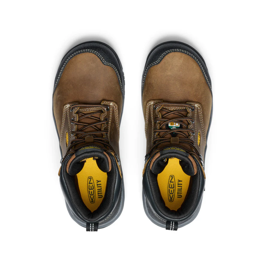 Women's CSA Evanston 6" Waterproof Boot (Carbon-Fiber Toe) | Bison/Black - Image 4