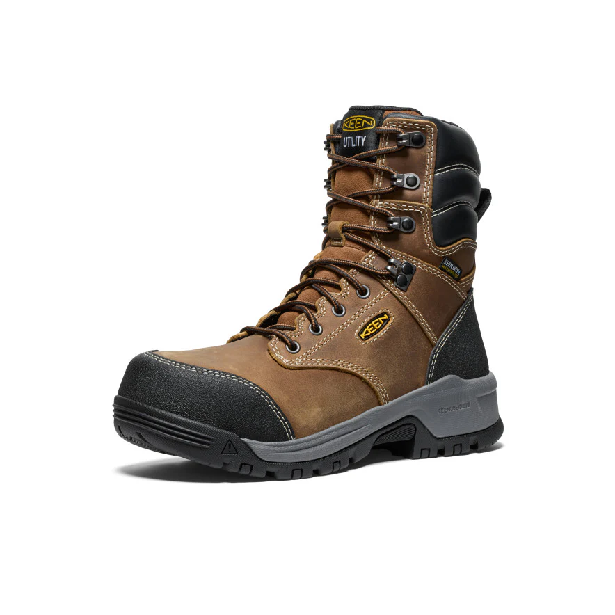 Women's CSA Evanston 8" Waterproof Boot (Carbon-Fiber Toe)  |  Bison/Black - Image 3