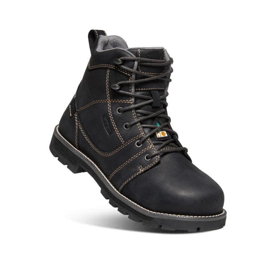 Women's CSA Seattle 6" Waterproof Boot (Aluminum Toe)  |  Black/Steel Grey - Image 3