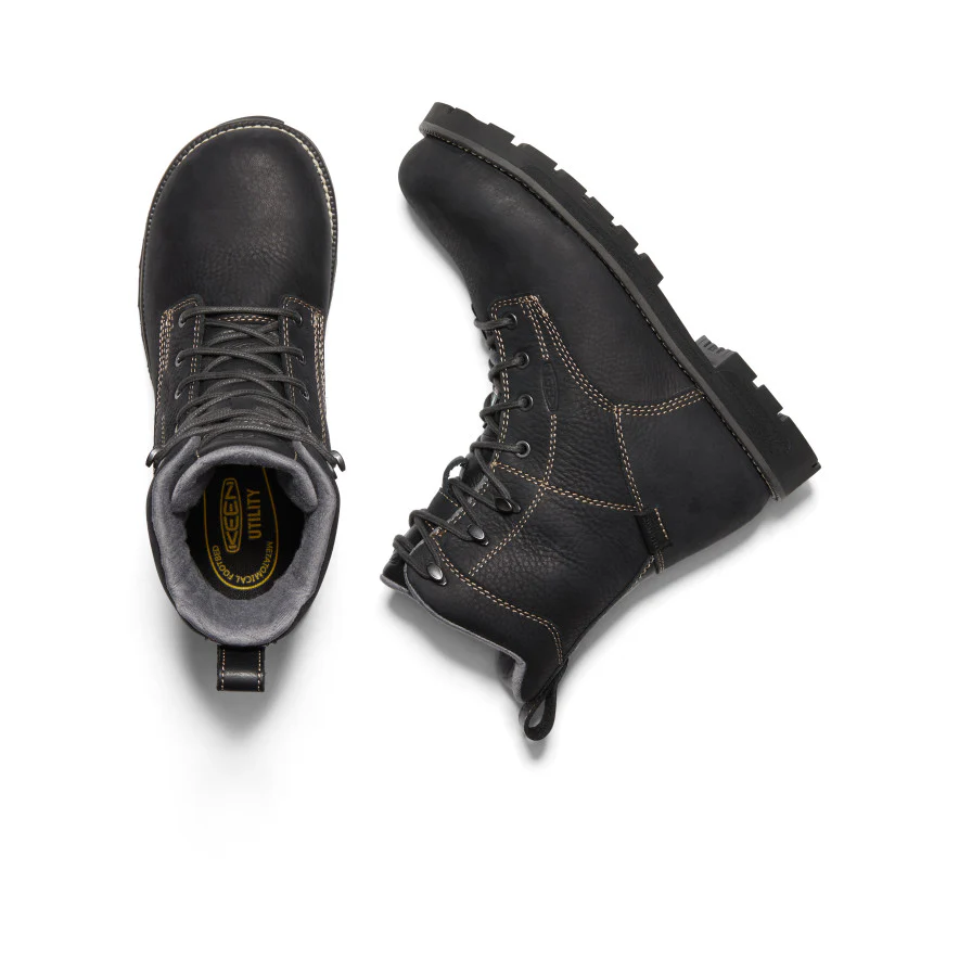 Women's CSA Seattle 8" Waterproof Boot (Aluminum Toe)  |  Black/Steel Grey - Image 5