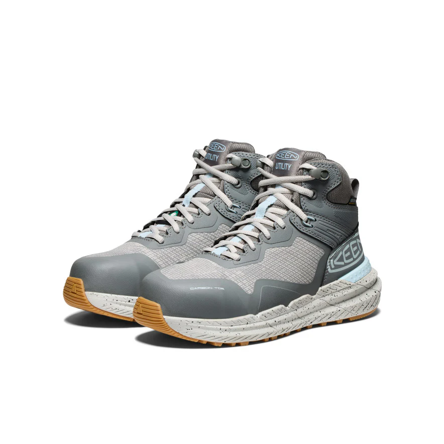 Women's CSA Synchro Waterproof Work Boot (Carbon Toe)  |  Steel Grey/Gum - Image 2