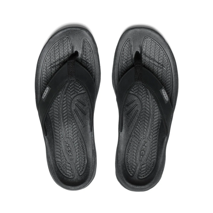 Women's Kona Leather Flip-Flop  |  Black/Vapor - Image 4