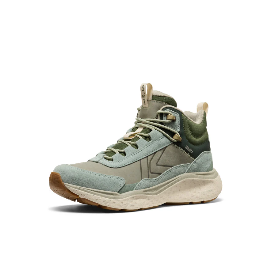 Women's Leiki Waterproof Leather Hiking Boot  |  Iceberg Green/Bronze Green - Image 3