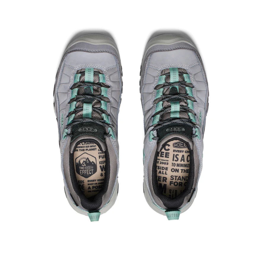 Women's Targhee IV Wide Waterproof Hiking Shoe  |  Alloy/Granite Green - Image 4
